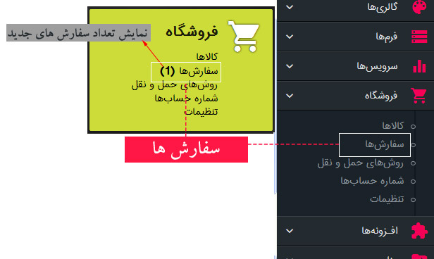 پند اندیش راهنمای مشاهده سفارش ها